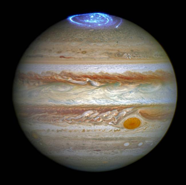 Hubble captures vivid auroras in Jupiterâ€™s atmosphere