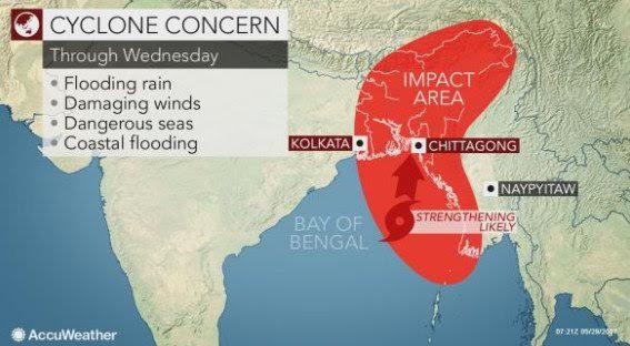 Cyclonic storm Mora likely to unleash heavy rainfall in eastern and northeastern India