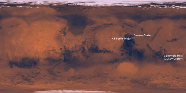 Scientists shortlist three landing sites for Mars 2020