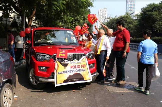 Polio-free awareness car rally held in Kolkata