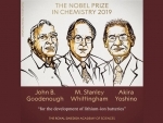 Nobel Prize in Chemistry awarded to three scientists for development of lithium-ion batteries