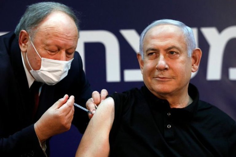 Israeli PM Benjamin Netanyahu receives Covid-19 vaccine shot