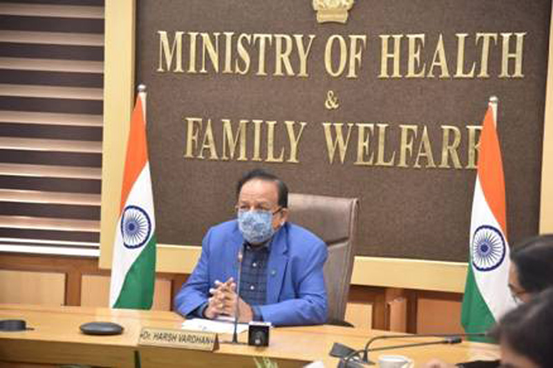 Dr. Harsh Vardhan chairs meeting to review preparedness at COVID 19 Vaccination sites for trial run in Delhi
