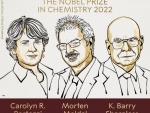 Three scientists receive Nobel Prize in chemistry for development of 'click, bioorthogonal chemistry'