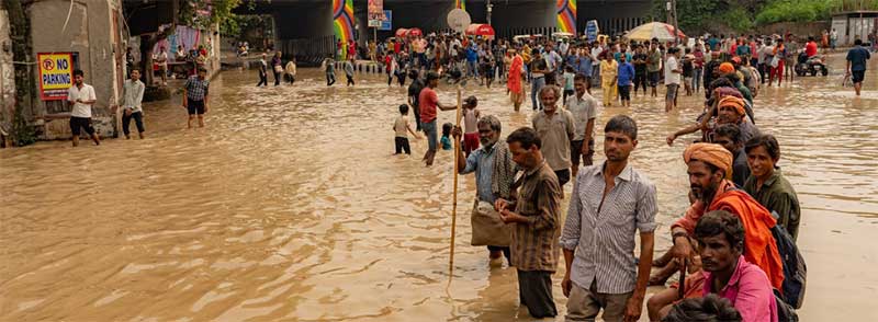 Behind Delhi’s floods is a history of encroachment and diminishing wetlands