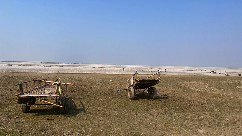 India : A view of the expansive river that once flowed through this dried river bed in Assam. Photo by Meenakshi J.