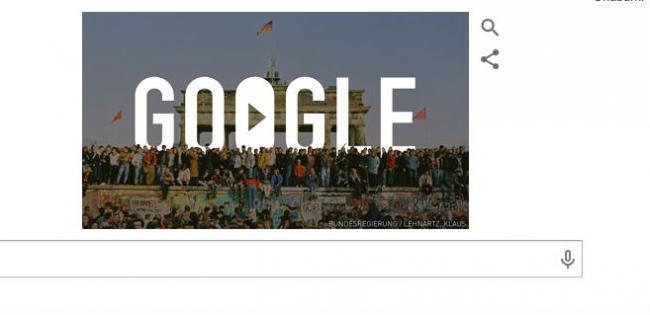 Google doodles to mark 25th anniversary of fall of Berlin Wall