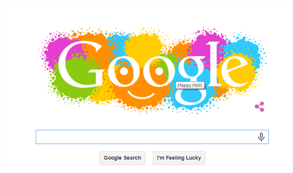 Google celebrates Holi with colourful Doodle