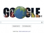 Google doodles on Earth Day