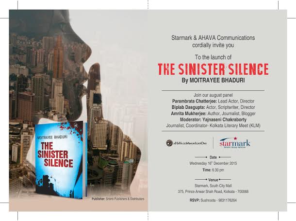 Starmark to launch of Moitrayee Bhaduriâ€™s The Sinister Silence