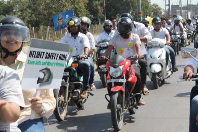 Over 150 riders participated in CapitalVia's two-wheeler Helmet Awareness Rally