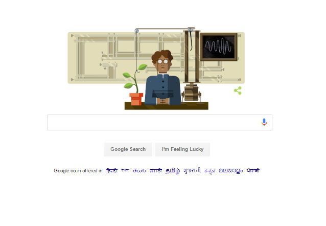 Google doodles to celebrate JC Bose's birth anniversary