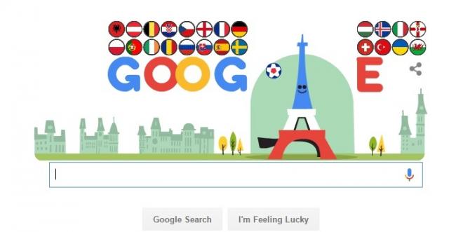 Google doodles to celebrate the start of Euro 2016