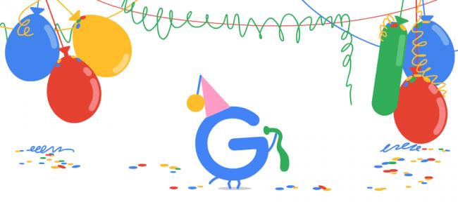 Google turns adult, celebrates 18th birthday with a doodle