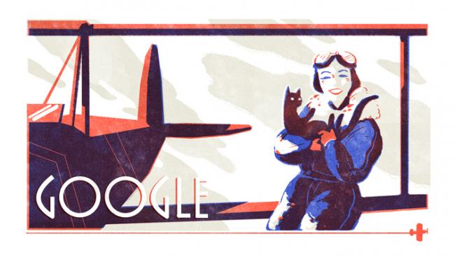 Google doodles to celebrate female pioneering pilot Jean Batten's birth anniversary