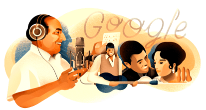 Google celebrates Mohammed Rafi's 93rd birthday with a doodle 