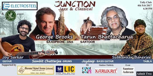 Pdt Tarun Bhattacharya teams up with George Brooks for JUNCTION- Jazz & Classical concert in Kolkata