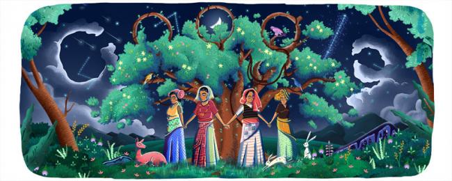 Google doodles to honour Chipko Movement