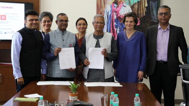 Ashoka University signs a MoU with Yunus Social Business