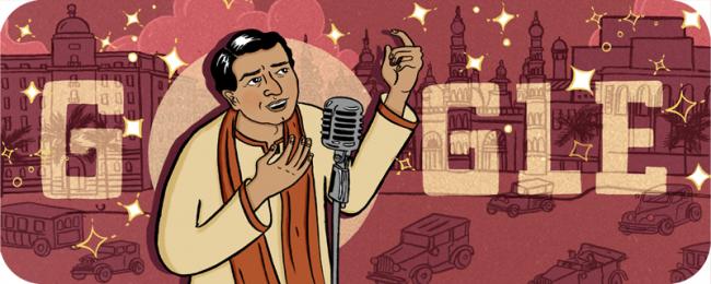 Google decorates its homepage with doodle to mark K L Saigal's 114th birth anniversary