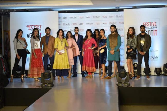 Tollywood actress Sayantika Banerjee launches the new â€˜Pujo Collectionâ€™ of Lifestyle