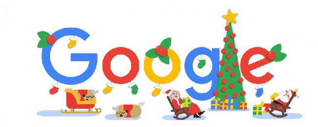 Google doodles on Christmas