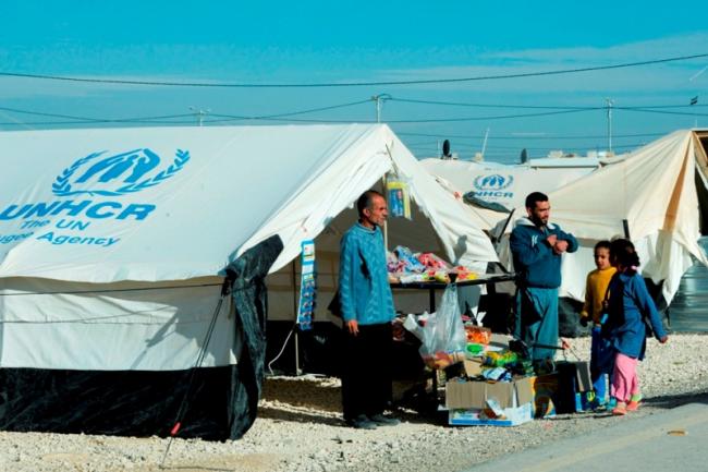 Refugees at a UN camp. Image: UN