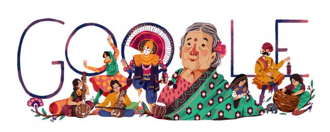 Google decorates its homepage with doodle celebrating social activist Kamaladevi Chattopadhyay's 115th birth anniversary