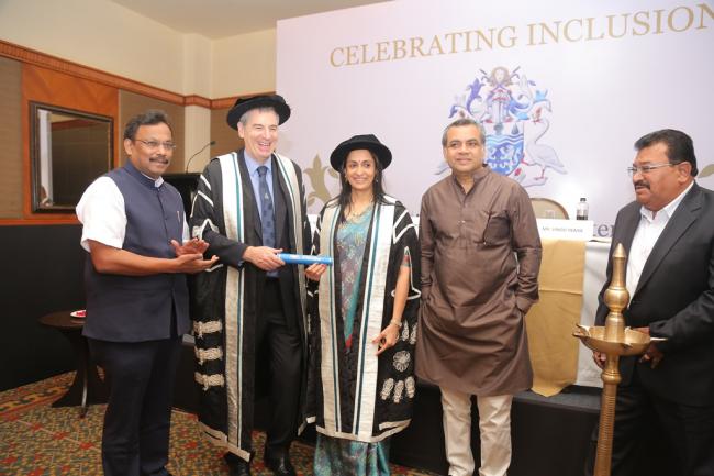 University of Worcester felicitates educationalist and Bollywood actress Swaroop Sampat-Rawal with honorary doctorate 