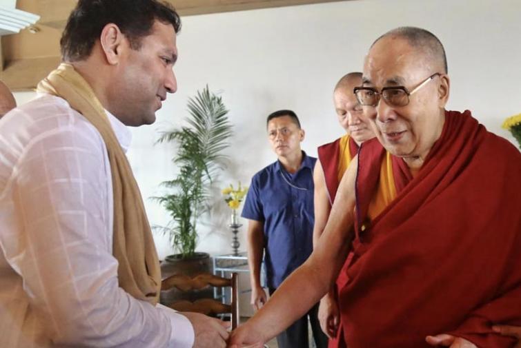 Sundeep Bhutoria of Prabha Khaitan Foundation meets Dalai Lama