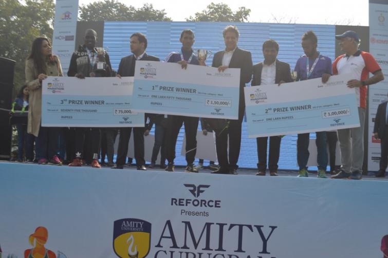 Over 20,000 runners participate at the Amity Gurugram Marathon 