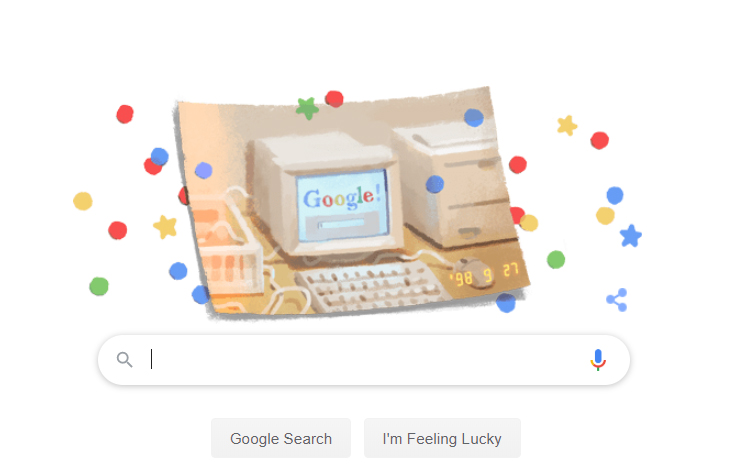 Google celebrates 21st birthday with a doodle