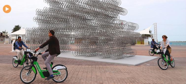Ai Wei Wei sculpture celebrates pedal power, as Urban Forum continues in Abu Dhabi