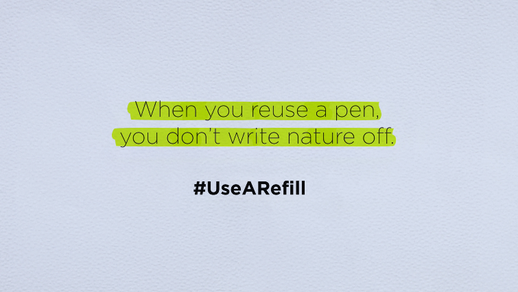 Did you know that by reusing plastic pens you can contribute to a greener earth?