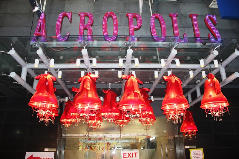Christmas decorations brighten up Acropolis Mall in Kolkata