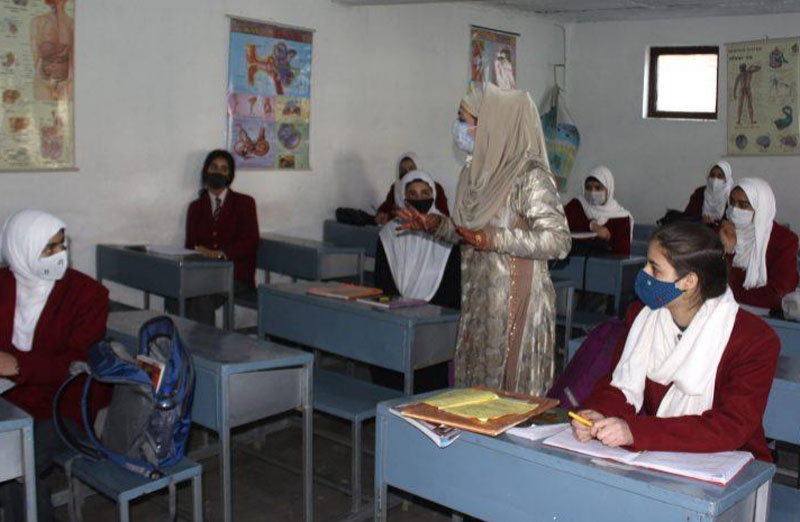 Jammu and Kashmir schools resume after a year for classes 9th to 12th