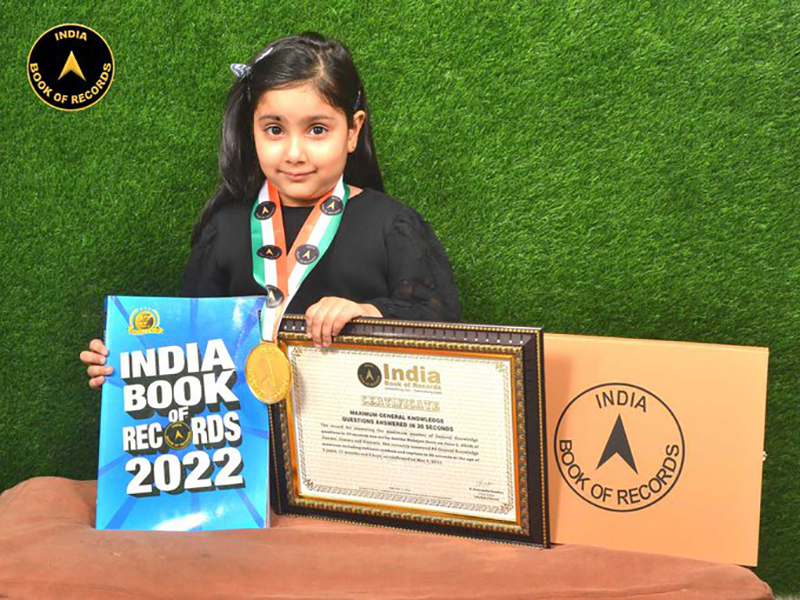 Jammu and Kashmir: 4-year-old girl enters 'India Book of Records'