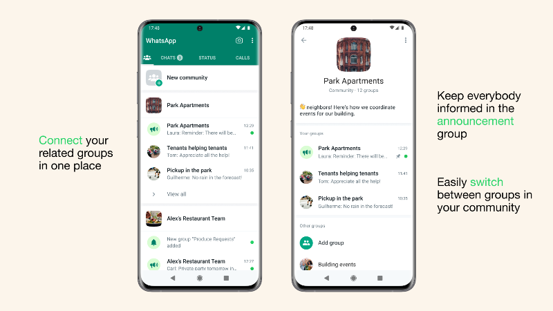 WhatsApp launches Communities; features include in-chat polls; 32 people group video calls