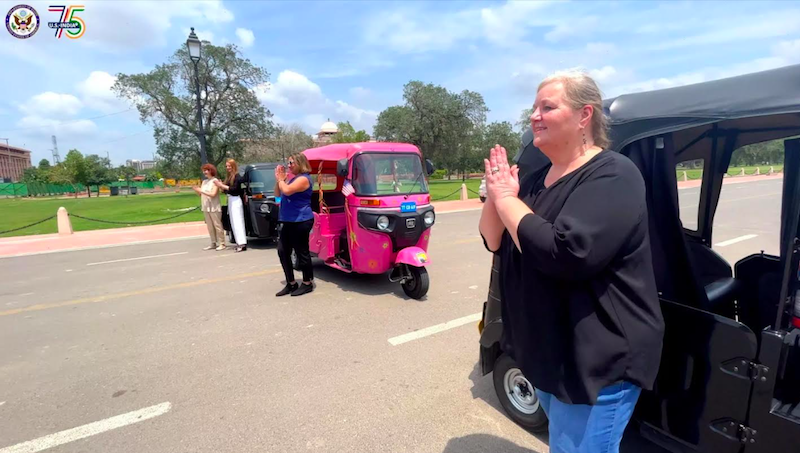 Tuk-tuk diplomacy: Women US diplomats discover Delhi in pink autos