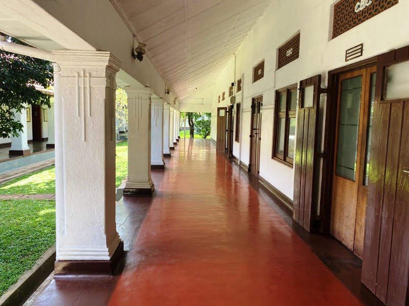 A glimpse of the verandah of the Sri Lanka Broadcasting Corporation where several images reflecting the glorious historical past of the station could be seen.