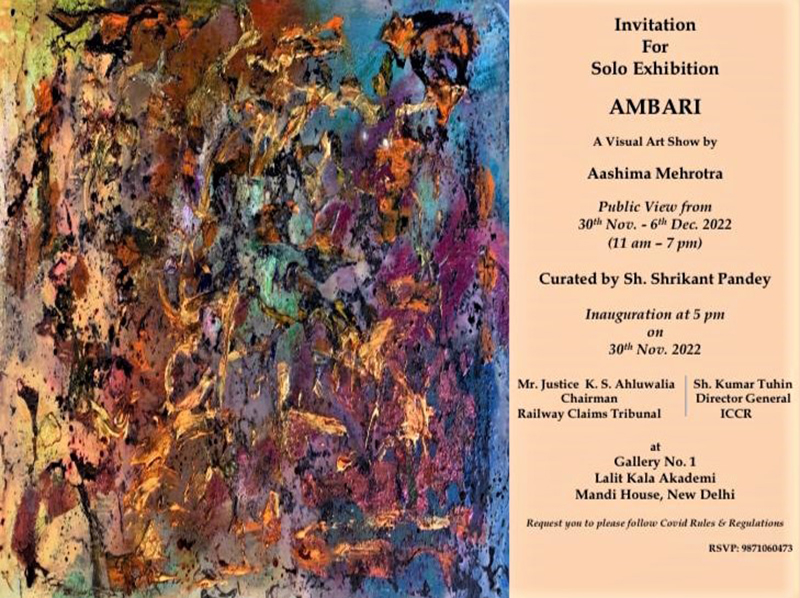 Aashima Mehrotra's solo exhibition show Ambari now available for public view