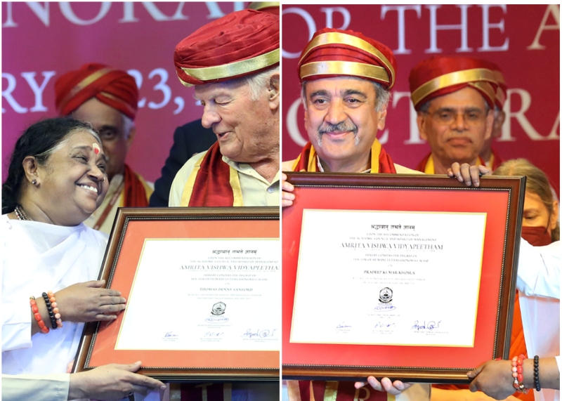 T Denny Sanford, Prof Pradeep Khosla get honorary doctorates from Amrita Vishwa Vidyapeetham