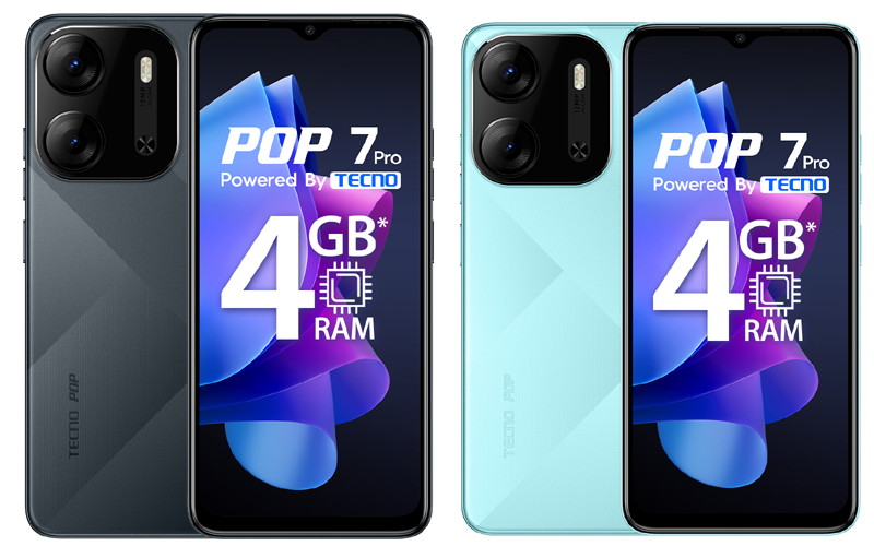 Tecno Pop 7 Pro launched with a 10W Type-C charging and 4GB RAM