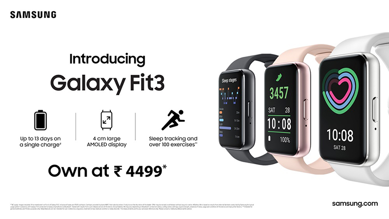 Samsung unveils Galaxy Fit3, check out prices