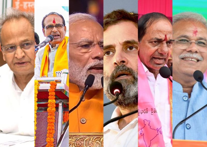 Live Blog: BJP leads in 3 states, Congress ahead in Telangana