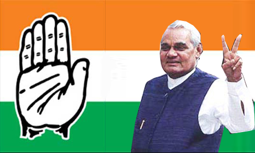 Congress puts Vajpayee's photo on its website