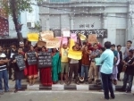 JU students take protest to Kolkata's modish puja pandal 