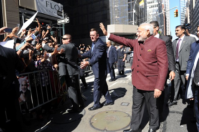 PM Modi arrives in NY (Lead)