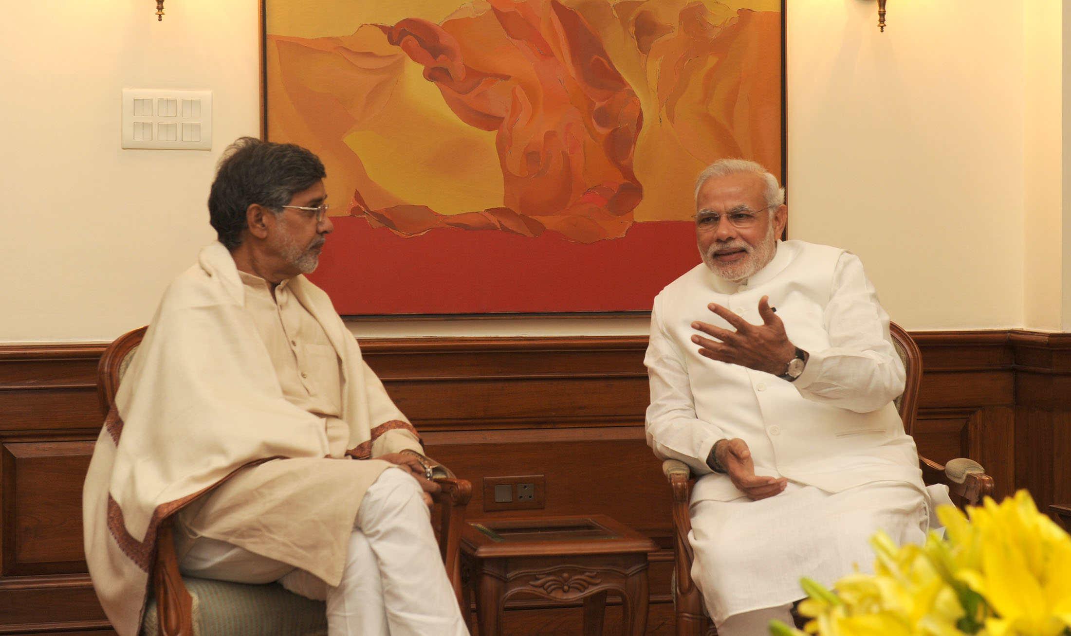 Nobel Peace Prize Winner Kailash Satyarthi calls on PM