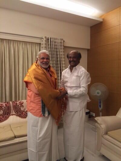  Modi meets Rajinikanth in Chennai